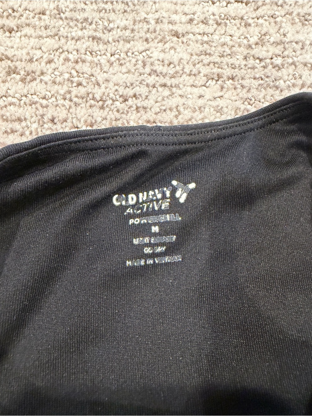 Old Navy Active PowerChill High Neck Longline Sports Bra Crop Top Black M - Picture 2 of 6